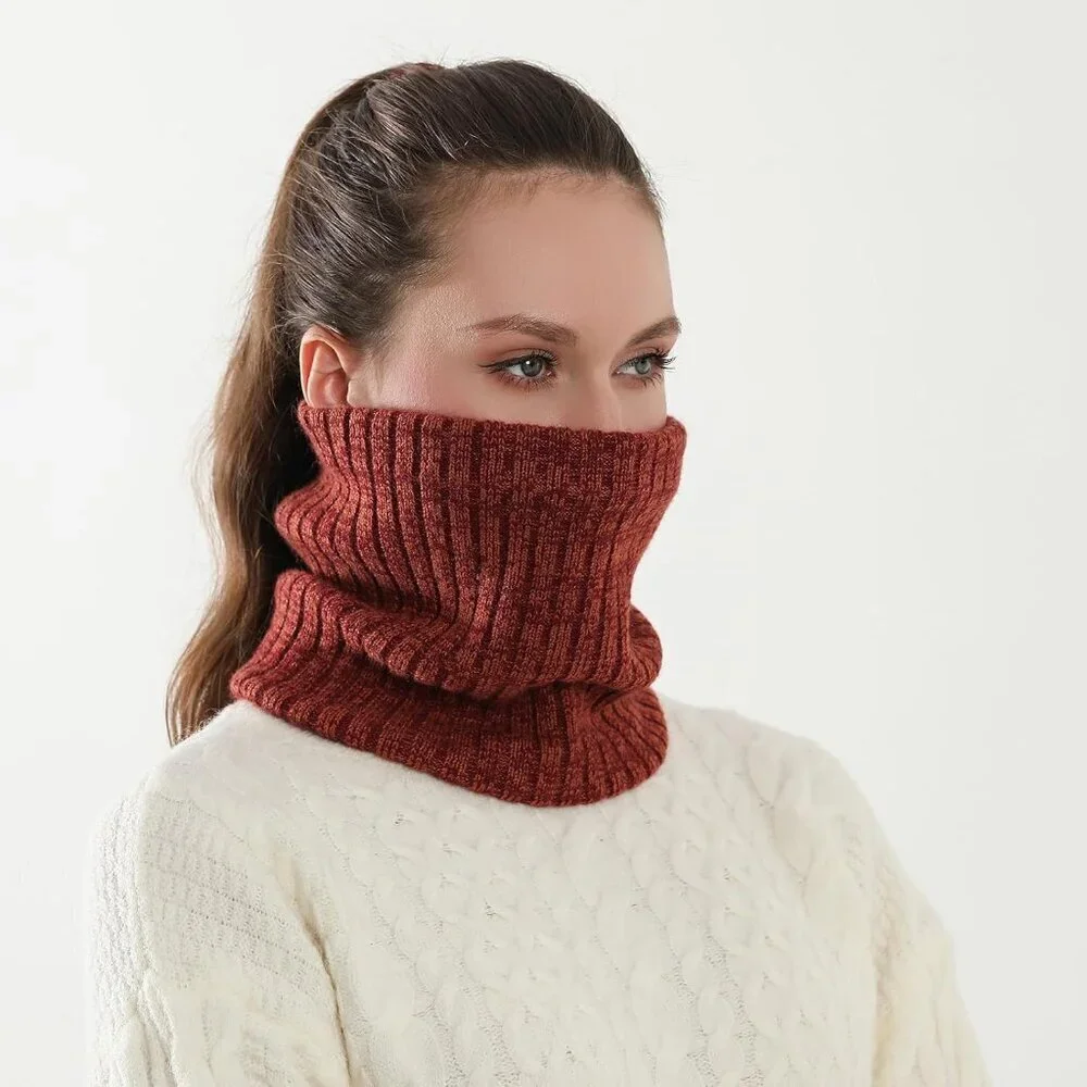 Men's Bronze Winter Ski Neck Gaiter Face Scarf Fleece Lined Windproof Scarves